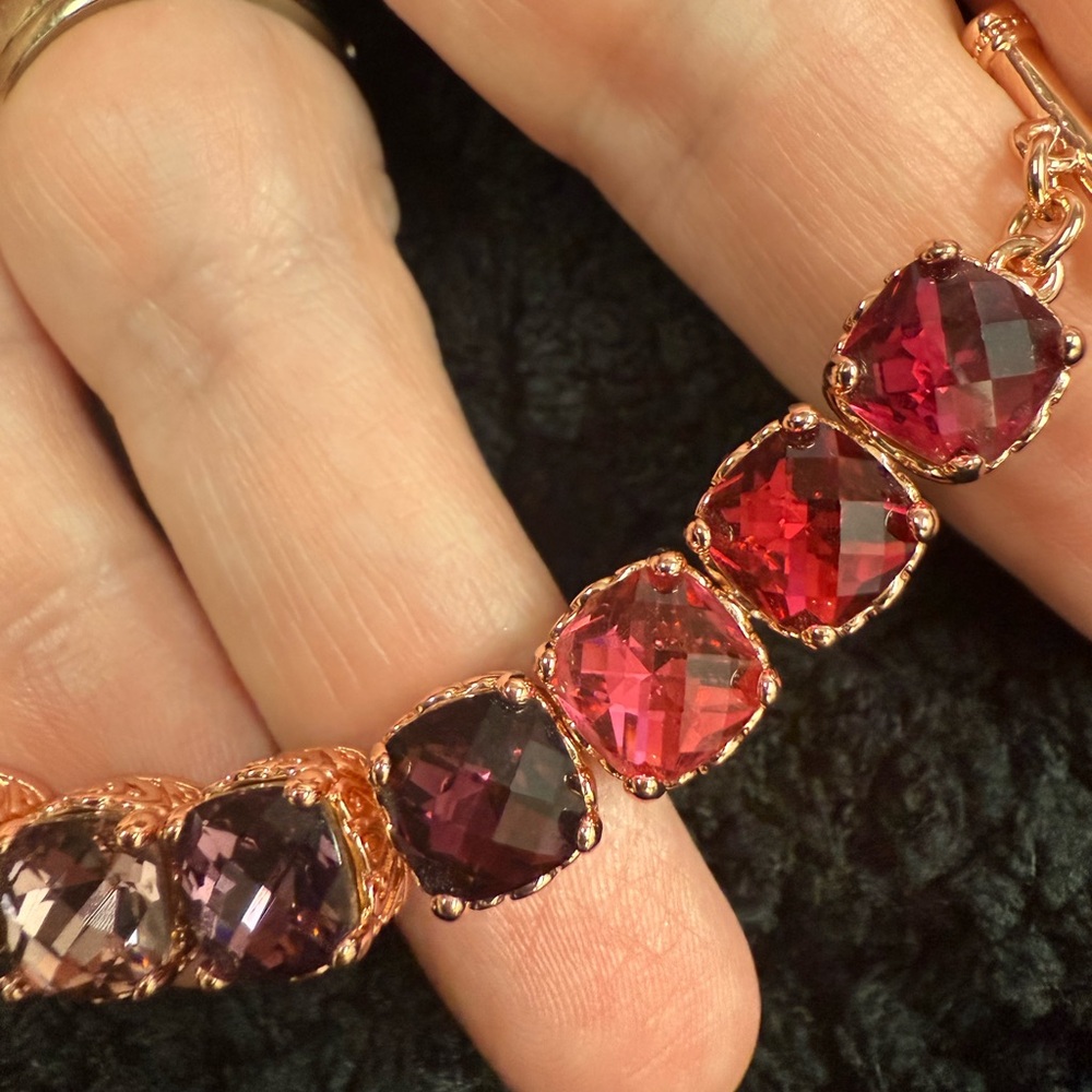 Park Lane “Sangria” Signature Impression Bracelet set in Rose Gold Limited Ed